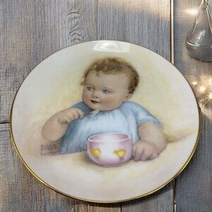 1987 Hamilton Collection Bundles of Joy Plate Dish Bessie Pease‎ Gutmann Ceramic